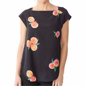Alternative Apparel Peaches Silk Blend Black Top